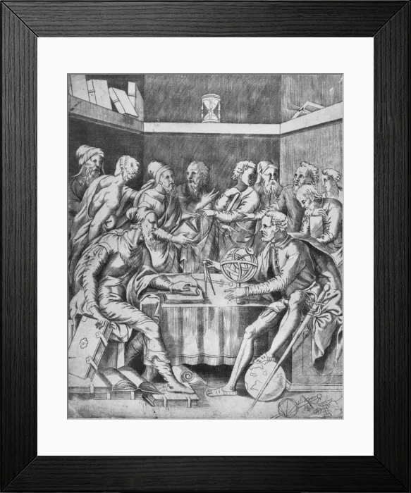 Framed Print : Agrippa Instructing His Pupils Mathematically, 1553, (1936) Framed Print : Agrippa Instructing His Pupils Mathematically, 1553, (1936)