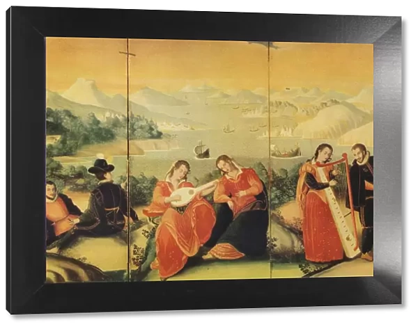 Portion of a Japanese Folding Screen of the Keicho Period, c1600, (1936)