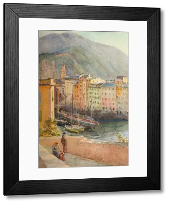 Framed Print : The Harbour at Camogli, c1910, (1912). Artist: Walter Frederick Roofe Tyndale Framed Print : The Harbour at Camogli, c1910, (1912). Artist: Walter Frederick Roofe Tyndale