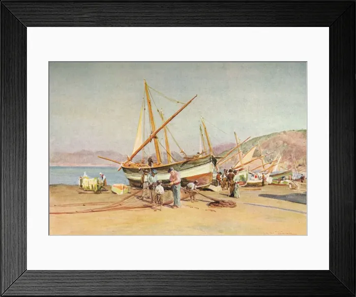 Framed Print : The Strand at Sestri Levante, c1910, (1912). Artist: Walter Frederick Roofe Tyndale Framed Print : The Strand at Sestri Levante, c1910, (1912). Artist: Walter Frederick Roofe Tyndale
