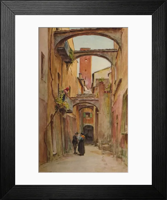Framed Print : Via dello Speddale, Noli, c1910, (1912). Artist: Walter Frederick Roofe Tyndale Framed Print : Via dello Speddale, Noli, c1910, (1912). Artist: Walter Frederick Roofe Tyndale