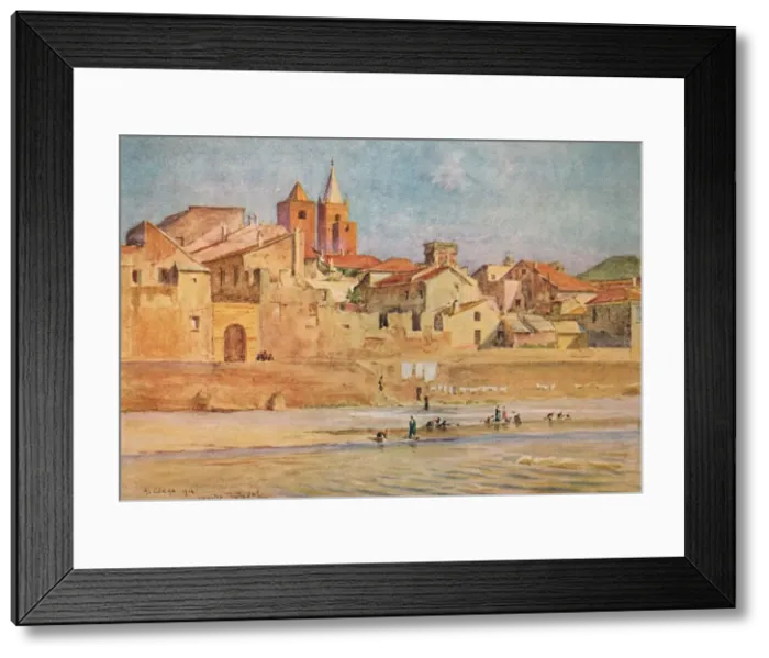 Framed Print : Albenga from the Centa, c1910, (1912). Artist: Walter Frederick Roofe Tyndale Framed Print : Albenga from the Centa, c1910, (1912). Artist: Walter Frederick Roofe Tyndale