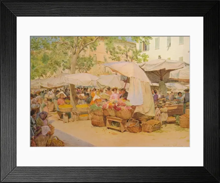 Framed Print : The Market at Nice, c1910, (1912). Artist: Walter Frederick Roofe Tyndale Framed Print : The Market at Nice, c1910, (1912). Artist: Walter Frederick Roofe Tyndale