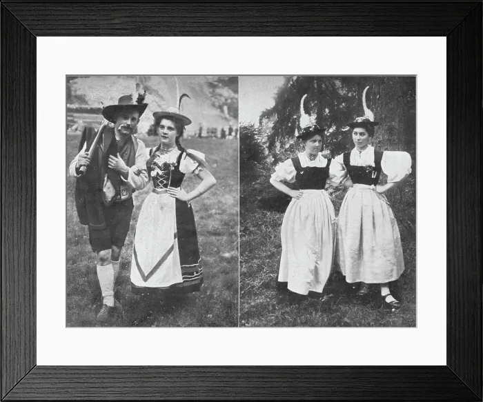 Framed Print : Types of the Tyrolean Native Costume, c1913. Artist: Charles JS Makin Framed Print : Types of the Tyrolean Native Costume, c1913. Artist: Charles JS Makin