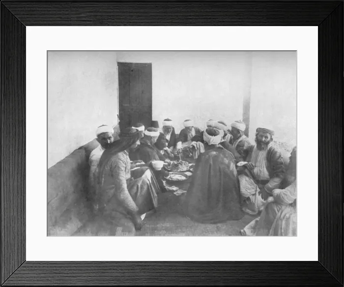 Framed Print : A Meal with the Druses, c1913. Artist: Charles JS Makin Framed Print : A Meal with the Druses, c1913. Artist: Charles JS Makin