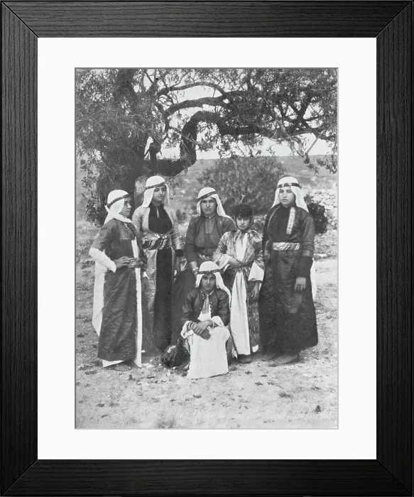 Framed Print : Group of Druse Ladies, c1913. Artist: Charles JS Makin Framed Print : Group of Druse Ladies, c1913. Artist: Charles JS Makin