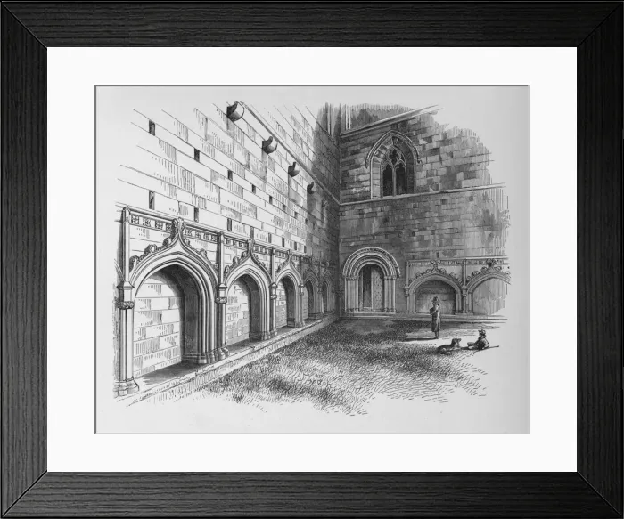 Framed Print : The Cloisters, Melrose Abbey, c1880, (1897). Artist: Alexander Francis Lydon Framed Print : The Cloisters, Melrose Abbey, c1880, (1897). Artist: Alexander Francis Lydon