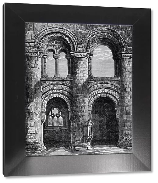 Norman Arches in Nave, Jedburgh Abbey, c1880, (1897). Artist: Alexander Francis Lydon