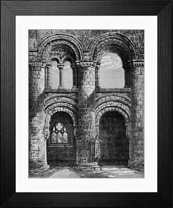 Framed Print : Norman Arches in Nave, Jedburgh Abbey, c1880, (1897). Artist: Alexander Francis Lydon Framed Print : Norman Arches in Nave, Jedburgh Abbey, c1880, (1897). Artist: Alexander Francis Lydon