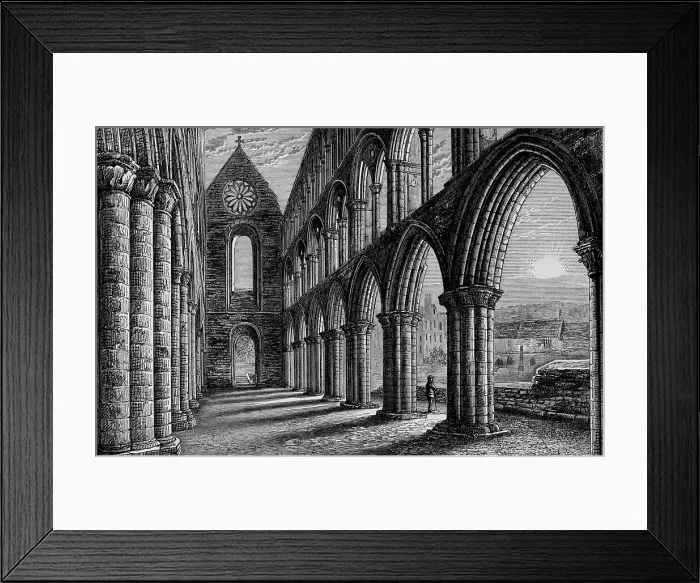 Framed Print : Nave Looking West, Jedburgh Abbey, c1880, (1897). Artist: Alexander Francis Lydon