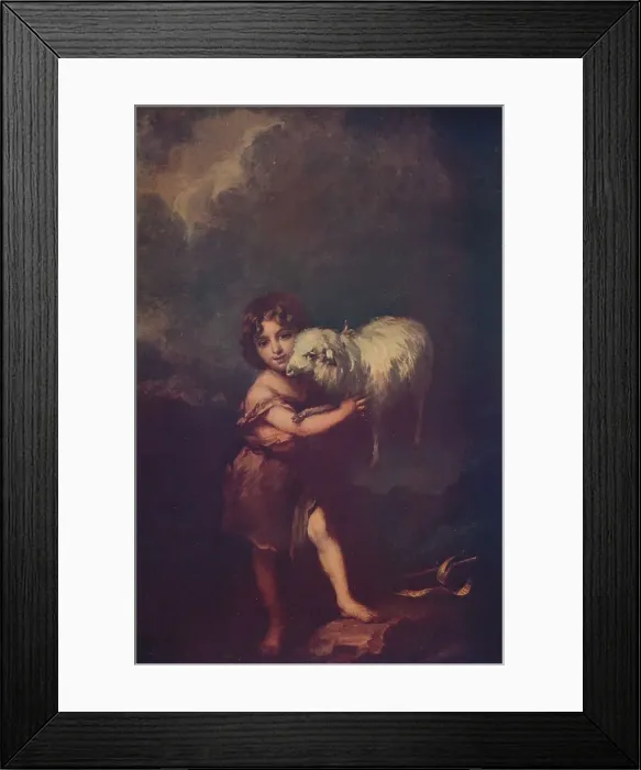 Framed Print : St. John and the Lamb, 1660-5, (c1900). Artist: Bartolome Esteban Murillo Framed Print : St. John and the Lamb, 1660-5, (c1900). Artist: Bartolome Esteban Murillo