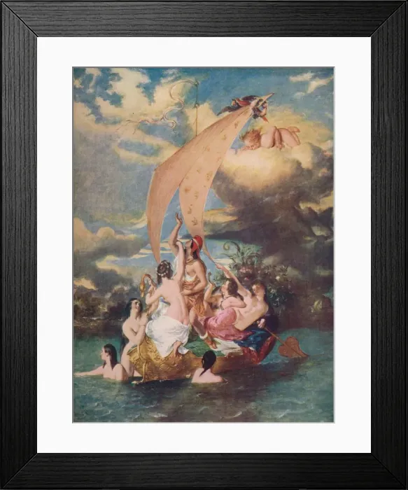 Framed Print : Youth on the Prow and Pleasure at the Helm, 1830-32, (c1915). Artist: William Etty Framed Print : Youth on the Prow and Pleasure at the Helm, 1830-32, (c1915). Artist: William Etty
