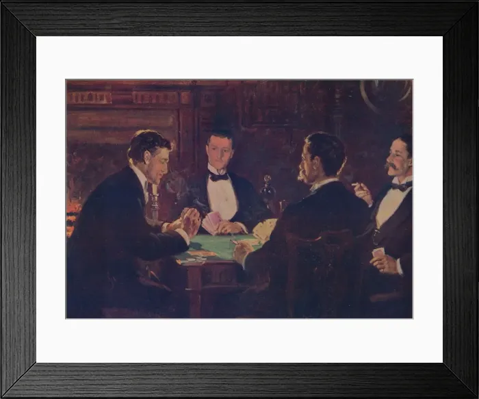Framed Print : The Whist Players, c1900, (c1915). Artist: John Maler Collier Framed Print : The Whist Players, c1900, (c1915). Artist: John Maler Collier