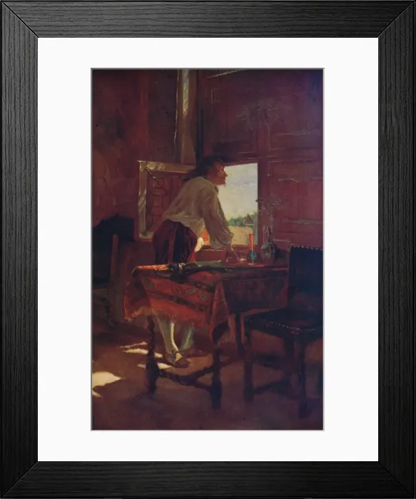 Framed Print : L Attente, 1857, (c1915). Artist: Jean Louis Ernest Meissonier Framed Print : L Attente, 1857, (c1915). Artist: Jean Louis Ernest Meissonier