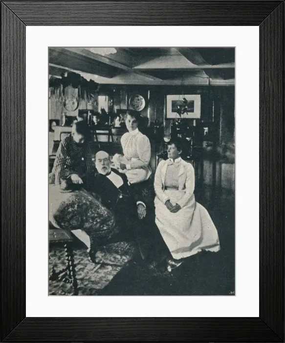 Framed Print : Captain Bourchier, his Daughter, and Grand-Daughter, c1900, (1910) Framed Print : Captain Bourchier, his Daughter, and Grand-Daughter, c1900, (1910)