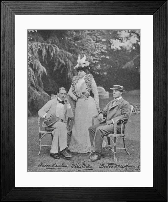 Framed Print : Madame Melba, Mr. Haddon Chambers, and Mr. Bertram Mackennal, c1900, (1910). Artist: H Gude Framed Print : Madame Melba, Mr. Haddon Chambers, and Mr. Bertram Mackennal, c1900, (1910). Artist: H Gude