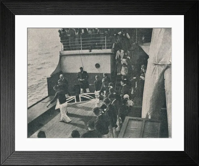 Framed Print : Bringing the Body on Deck, c1900, (1910) Framed Print : Bringing the Body on Deck, c1900, (1910)