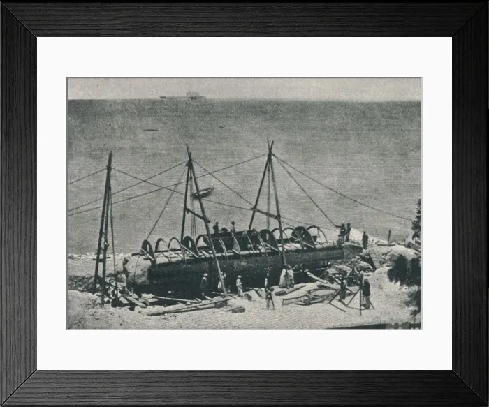 Framed Print : Putting on the Casing, 1877, (1910) Framed Print : Putting on the Casing, 1877, (1910)