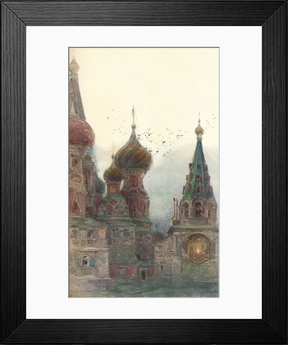 Framed Print : The Church of Vasili Blazhenni, Moscow, c1900, (1905). Artist: Georges Kossiakoff Framed Print : The Church of Vasili Blazhenni, Moscow, c1900, (1905). Artist: Georges Kossiakoff