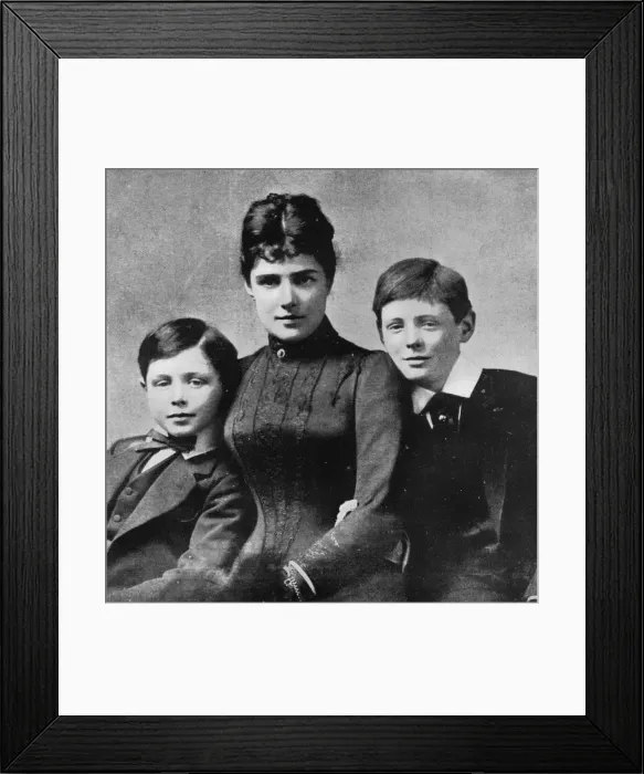 Framed Print : But at least happiness could be found at home with mother and brother John, 1889, (1945) Framed Print : But at least happiness could be found at home with mother and brother John, 1889, (1945)