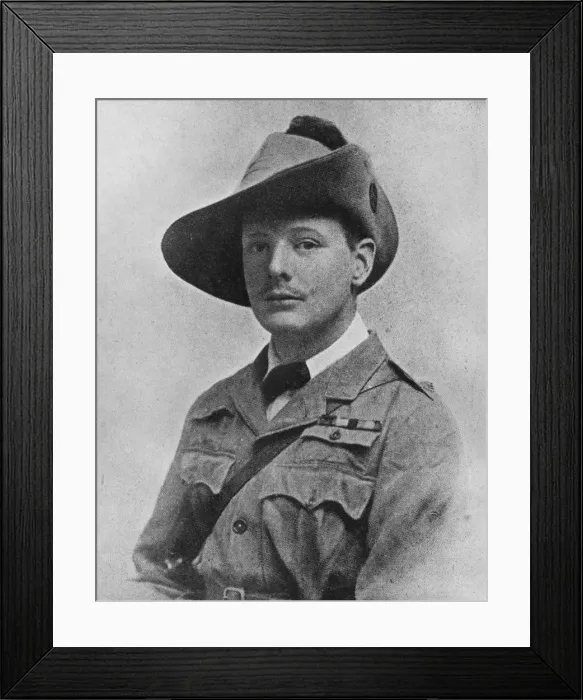 Framed Print : Winston Churchill during his time as war correspodant, c1899, (1945) Framed Print : Winston Churchill during his time as war correspodant, c1899, (1945)