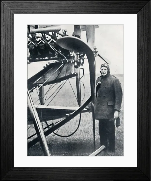Framed Print : Churchill became interested in airplanes and foresaw the greatest possibilities, 1914, (1945) Framed Print : Churchill became interested in airplanes and foresaw the greatest possibilities, 1914, (1945)