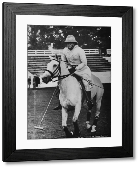 Framed Print : Despite heavy responsibilities the favourite game of polo could not be neglected, c1930s, (1945) Framed Print : Despite heavy responsibilities the favourite game of polo could not be neglected, c1930s, (1945)