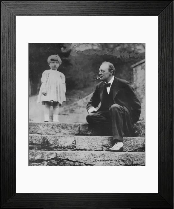 Framed Print : Winston Churchill with his daughter Mary at Chartwell, c1924, (1945) Framed Print : Winston Churchill with his daughter Mary at Chartwell, c1924, (1945)