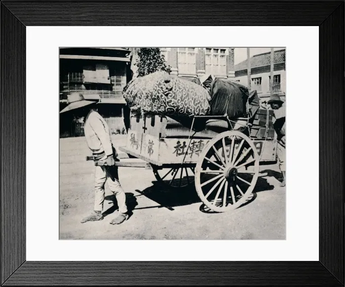 Framed Print : The Japanese are not slave to possessions. Most can move house by hand-cart, c1900, (1921). Artist: Julian Leonard Street Framed Print : The Japanese are not slave to possessions. Most can move house by hand-cart, c1900, (1921). Artist: Julian Leonard Street