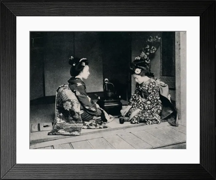 Framed Print : Ceremonial Tea served by a lovely lJapanese hands, c1900, (1921). Artist: Julian Leonard Street
