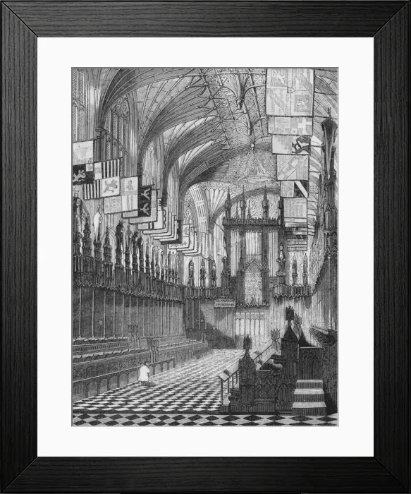 Framed Print : St. Georges Chapel, Windsor, 1845. Artist: John Jackson Framed Print : St. Georges Chapel, Windsor, 1845. Artist: John Jackson