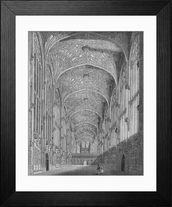 Framed Print : Kings College Chapel, 1845 Framed Print : Kings College Chapel, 1845