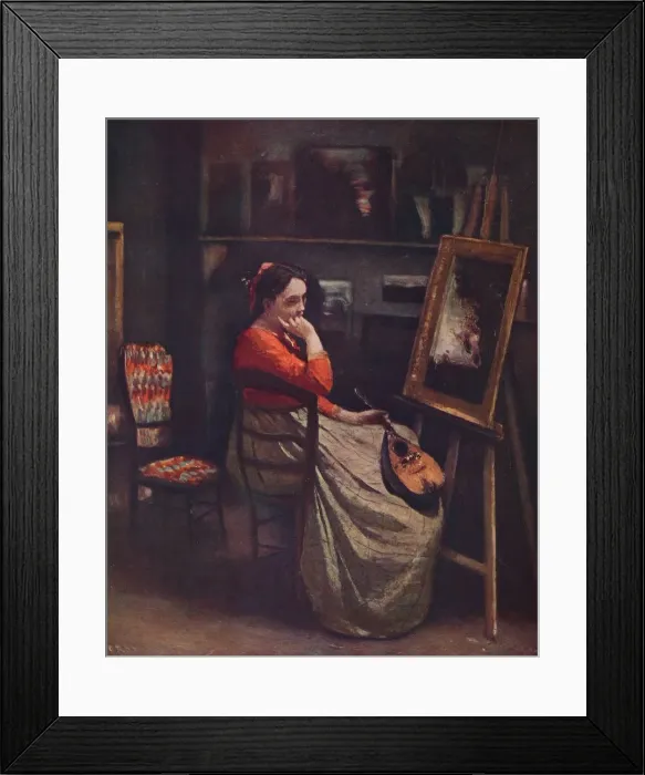 Framed Print : L atelier de Corot, c1865, (1939). Artist: Jean-Baptiste-Camille Corot Framed Print : L atelier de Corot, c1865, (1939). Artist: Jean-Baptiste-Camille Corot