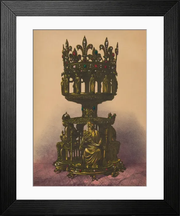 Framed Print : A Silver Gilt Shrine, 1893. Artist: Robert Dudley Framed Print : A Silver Gilt Shrine, 1893. Artist: Robert Dudley