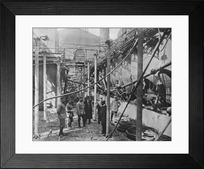 Framed Print : A factory wrecked by the Russians to prevent its being any use to the Germans, 1915 Framed Print : A factory wrecked by the Russians to prevent its being any use to the Germans, 1915