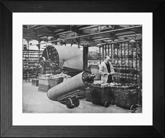Framed Print : Making the warp, 1915 Framed Print : Making the warp, 1915