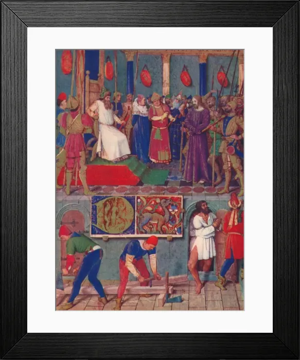 Framed Print : Jesus Before Pontius Pilate, c1455, (1939). Artist: Jean Fouquet Framed Print : Jesus Before Pontius Pilate, c1455, (1939). Artist: Jean Fouquet