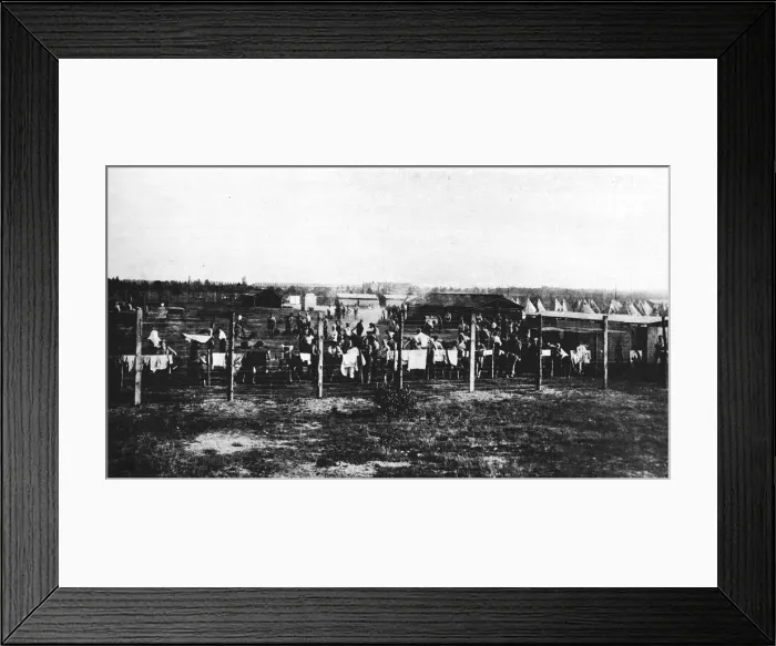 Framed Print : The concentration camp at Frith Hill, Camberley, 1914, (1915) Framed Print : The concentration camp at Frith Hill, Camberley, 1914, (1915)