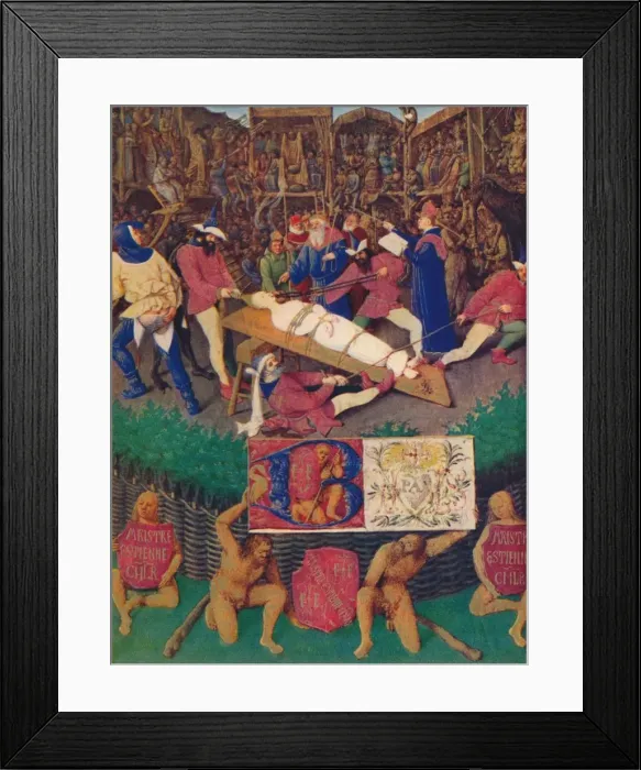 Framed Print : The Martyrdom of St. Apolline, c1455, (1939). Artist: Jean Fouquet Framed Print : The Martyrdom of St. Apolline, c1455, (1939). Artist: Jean Fouquet