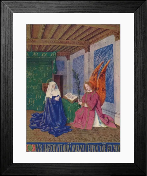 Framed Print : The Second Annunciation, c1455, (1939). Artist: Jean Fouquet Framed Print : The Second Annunciation, c1455, (1939). Artist: Jean Fouquet