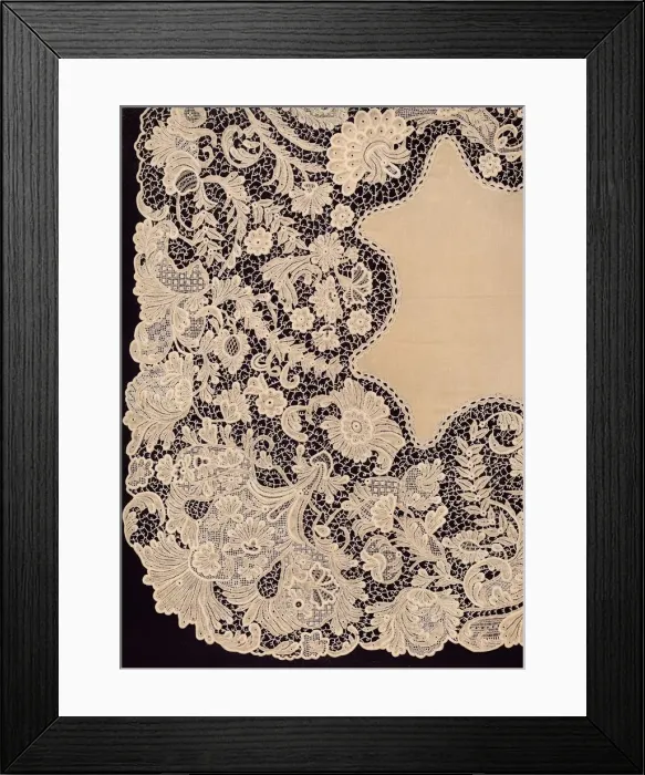 Framed Print : Handkerchief of Lace of Irish Manufacture, 1863. Artist: Robert Dudley Framed Print : Handkerchief of Lace of Irish Manufacture, 1863. Artist: Robert Dudley