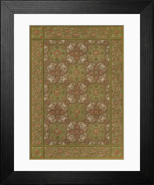 Framed Print : An Embossed Leather Panel by Habenicht, Vienna, 1863. Artist: Robert Dudley Framed Print : An Embossed Leather Panel by Habenicht, Vienna, 1863. Artist: Robert Dudley