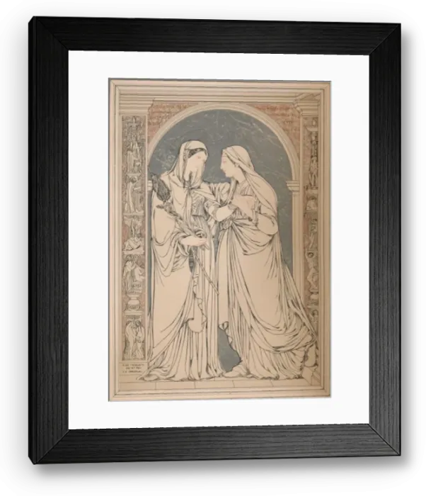 Framed Print : A Marble Mosaic Picture, by The Baron H. De Triqueti, Paris, 1893. Artist: Robert Dudley Framed Print : A Marble Mosaic Picture, by The Baron H. De Triqueti, Paris, 1893. Artist: Robert Dudley