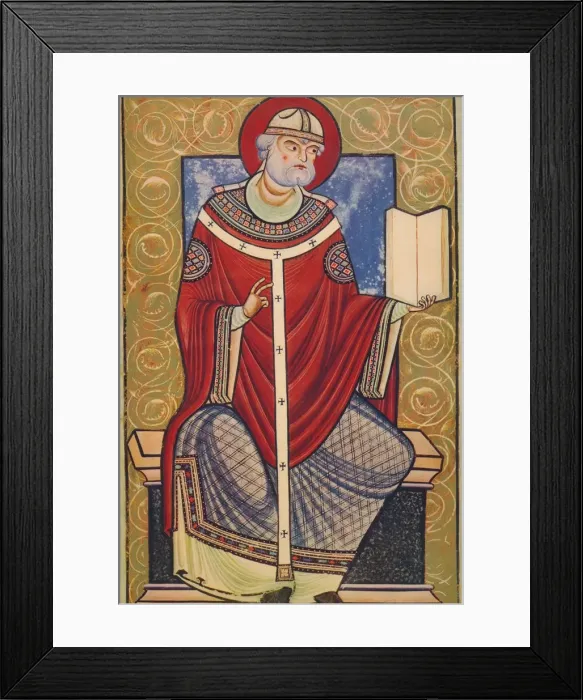 Framed Print : St. Gregory The Great, 12th century, (1939) Framed Print : St. Gregory The Great, 12th century, (1939)