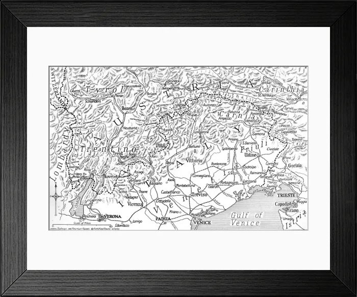 Framed Print : The Austrian Frontier of Italy, 1915 Framed Print : The Austrian Frontier of Italy, 1915