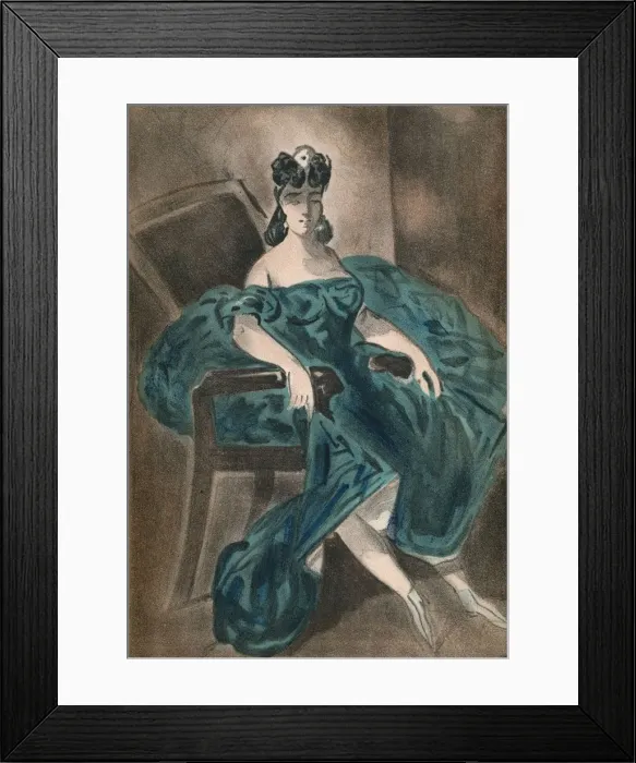 Framed Print : Portrait II, 1865, (1939). Artist: Constantin Guys Framed Print : Portrait II, 1865, (1939). Artist: Constantin Guys
