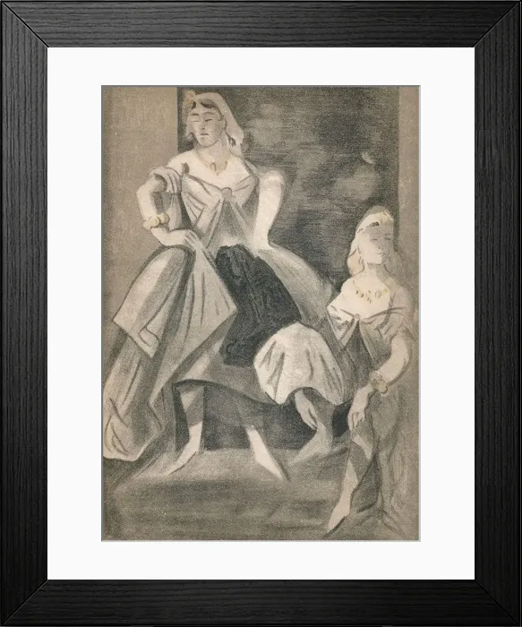 Framed Print : Portrait by Constantin Guys, c1860, (1939). Artist: Constantin Guys Framed Print : Portrait by Constantin Guys, c1860, (1939). Artist: Constantin Guys
