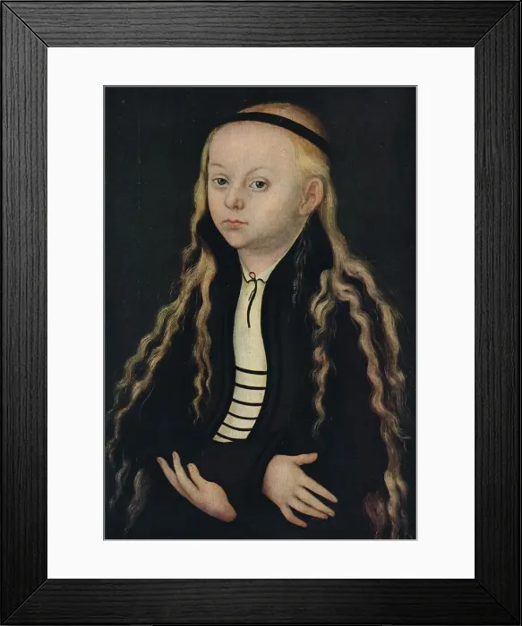 Framed Print : Portrait of a Young Girl, 16th century, (1939). Artist: Lucas Cranach the Elder Framed Print : Portrait of a Young Girl, 16th century, (1939). Artist: Lucas Cranach the Elder