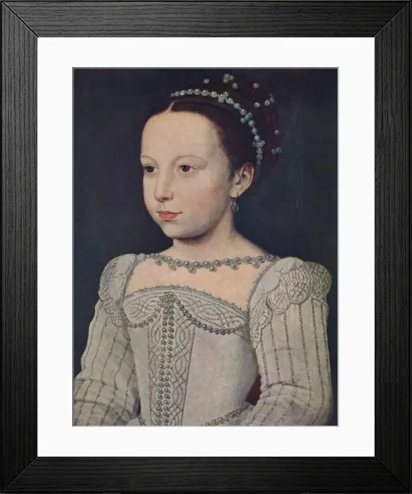 Framed Print : Marguerite de Valois, c1560, (1939). Artist: Francois Clouet Framed Print : Marguerite de Valois, c1560, (1939). Artist: Francois Clouet