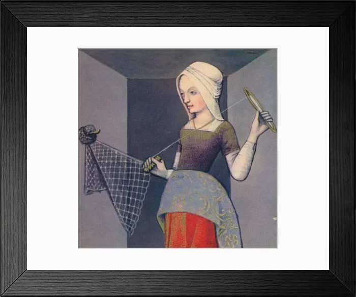Framed Print : Arachne - Native De Colophon, 1403, (1939). Artist: Master of Berrys Cleres Femmes Framed Print : Arachne - Native De Colophon, 1403, (1939). Artist: Master of Berrys Cleres Femmes